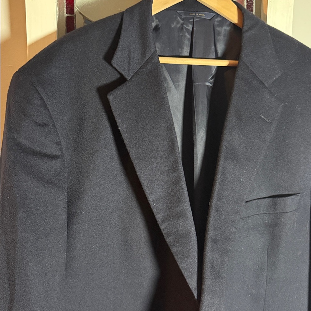 Brooks Brothers Loro Piana Cashmere 2 Button Men’s Blazer SZ 50R Navy Blue - Picture 2 of 7